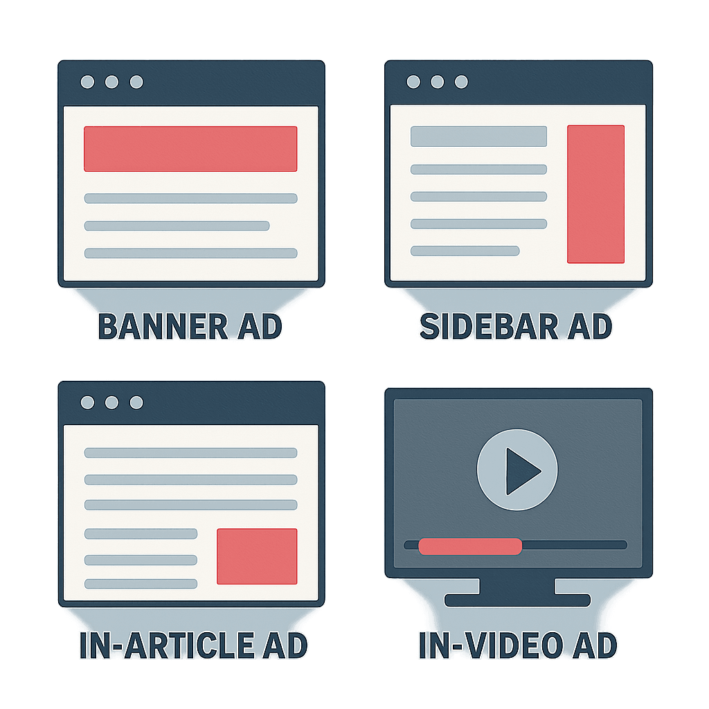 Graphic illustrating digital ad placements