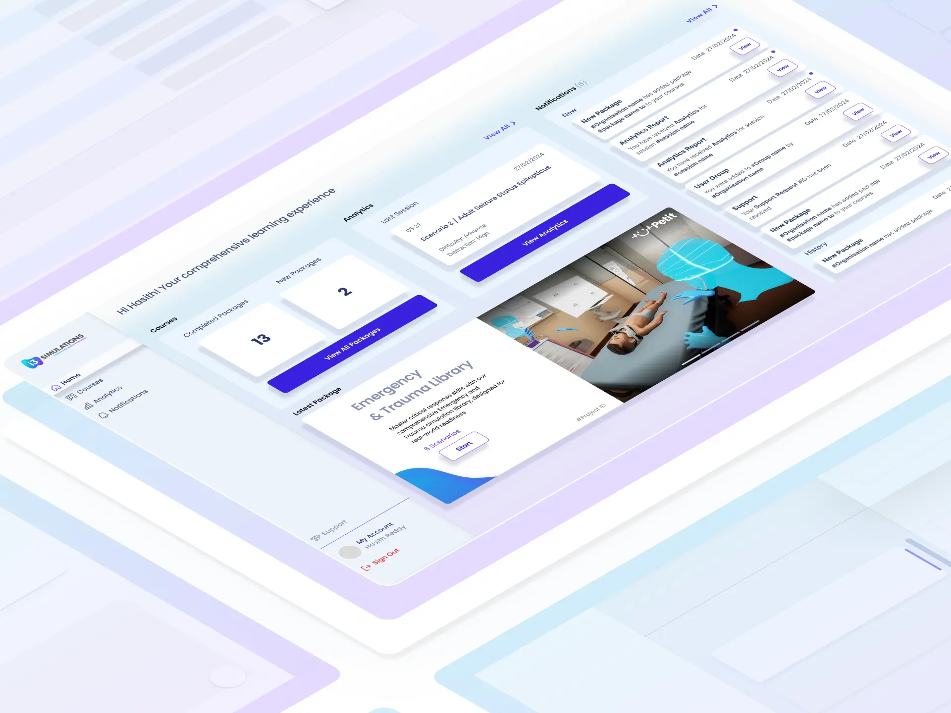 isometric view of user interface
