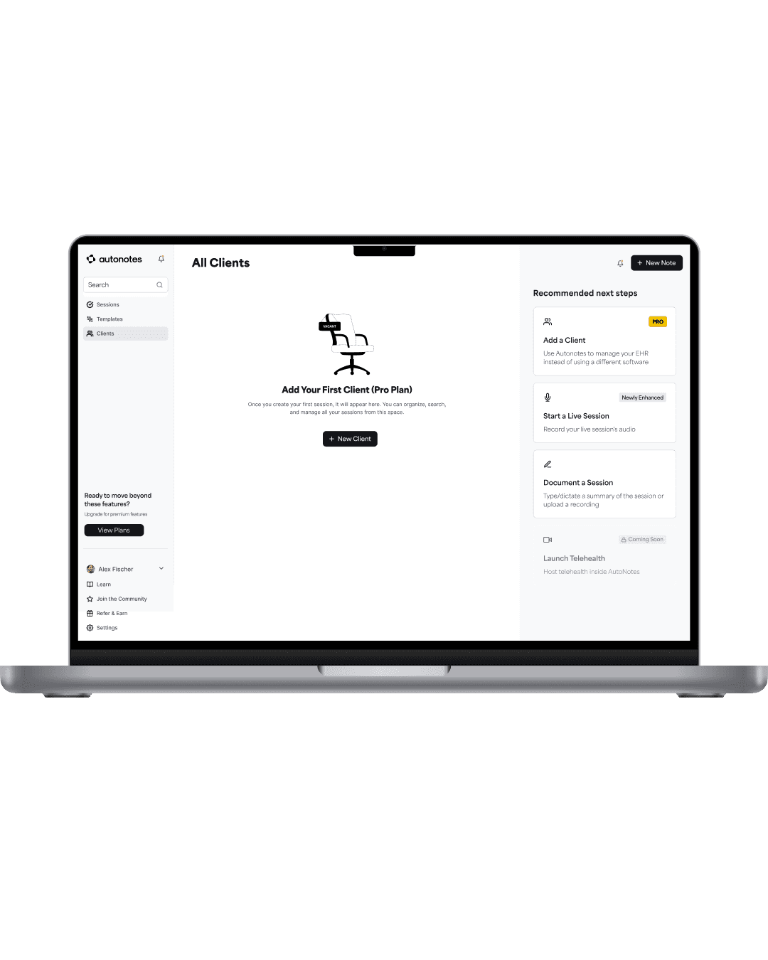 empty state clients screen