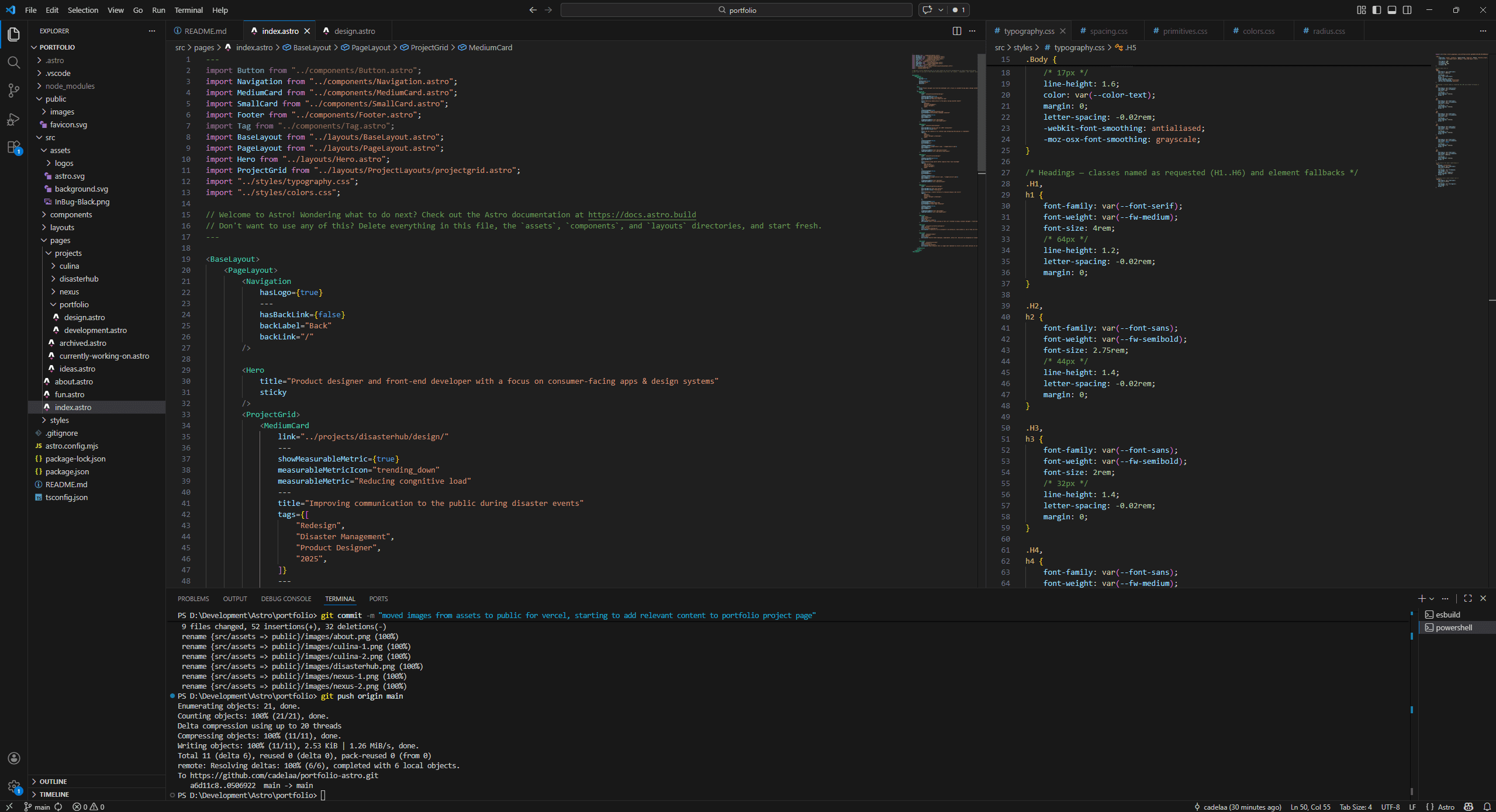 An early figma design of my new portfolio