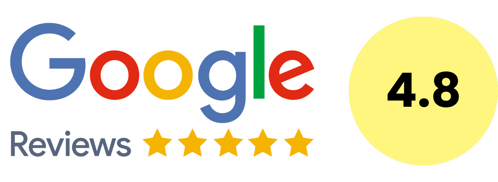 4.8-star customer rating for Life Designer on Google for digital design and marketing