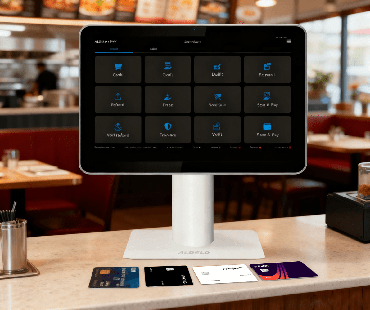 aldelo epay device in the restaurant