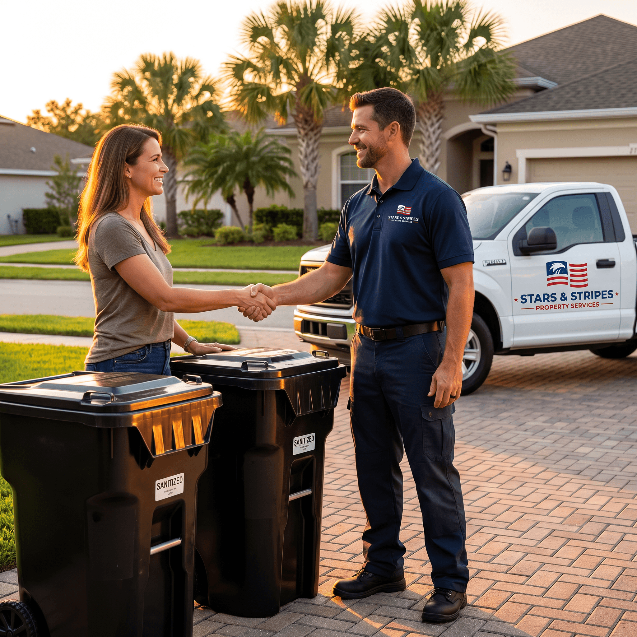 Technician and homeowner customer relation moment