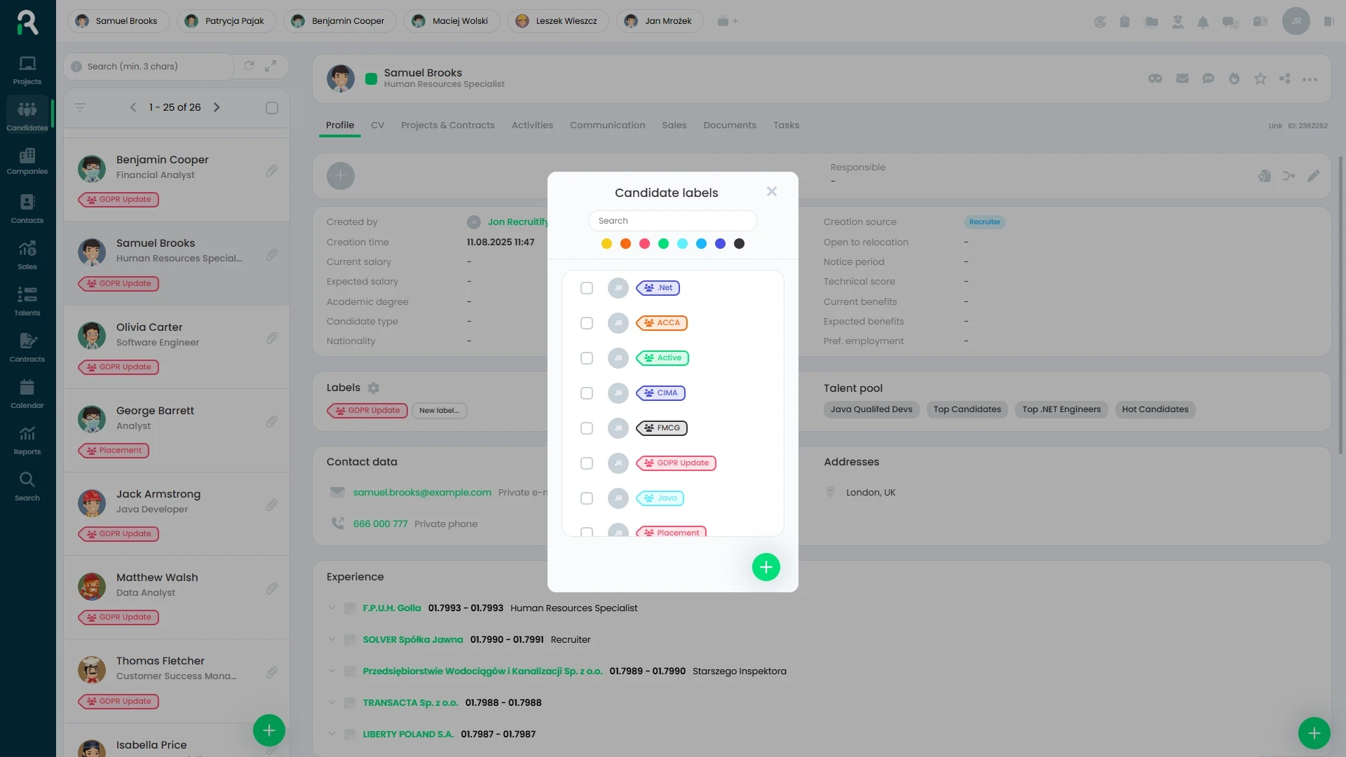 Tunnisteet ja etiketit