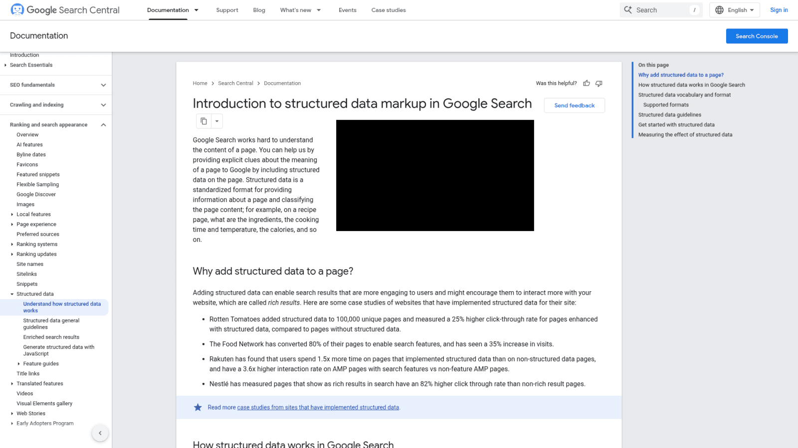 Google structured data introduction documentation