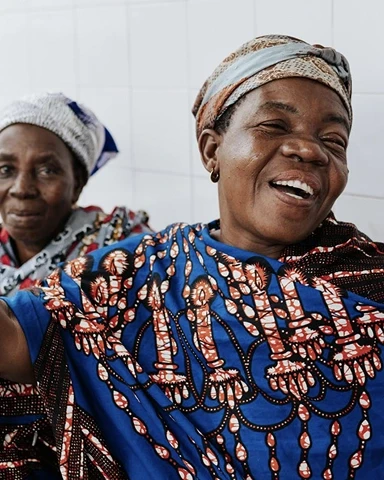 Two African woman smiling