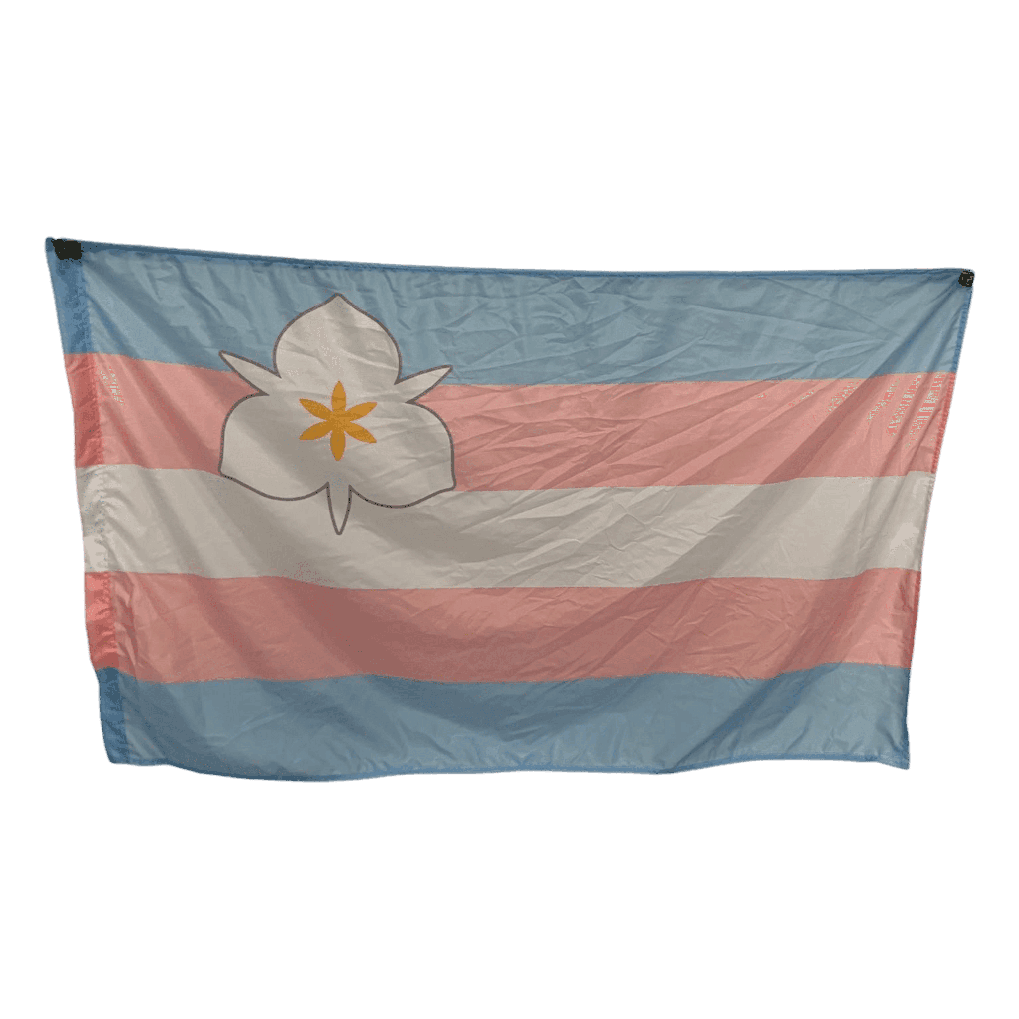 Salt Lake City Trans Pride Flag - Sego Lily Edition - Salt Lake Pride Flags
