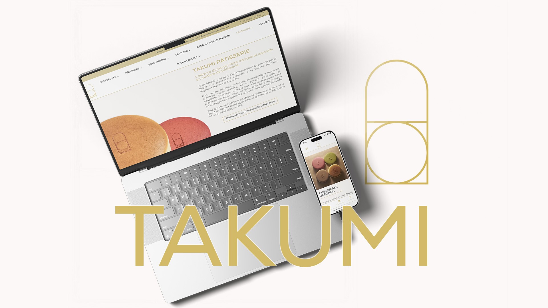 Site Takumi vue sur mobile et ordinateur