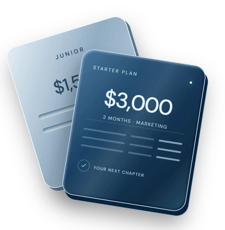 Plan cards with pricing