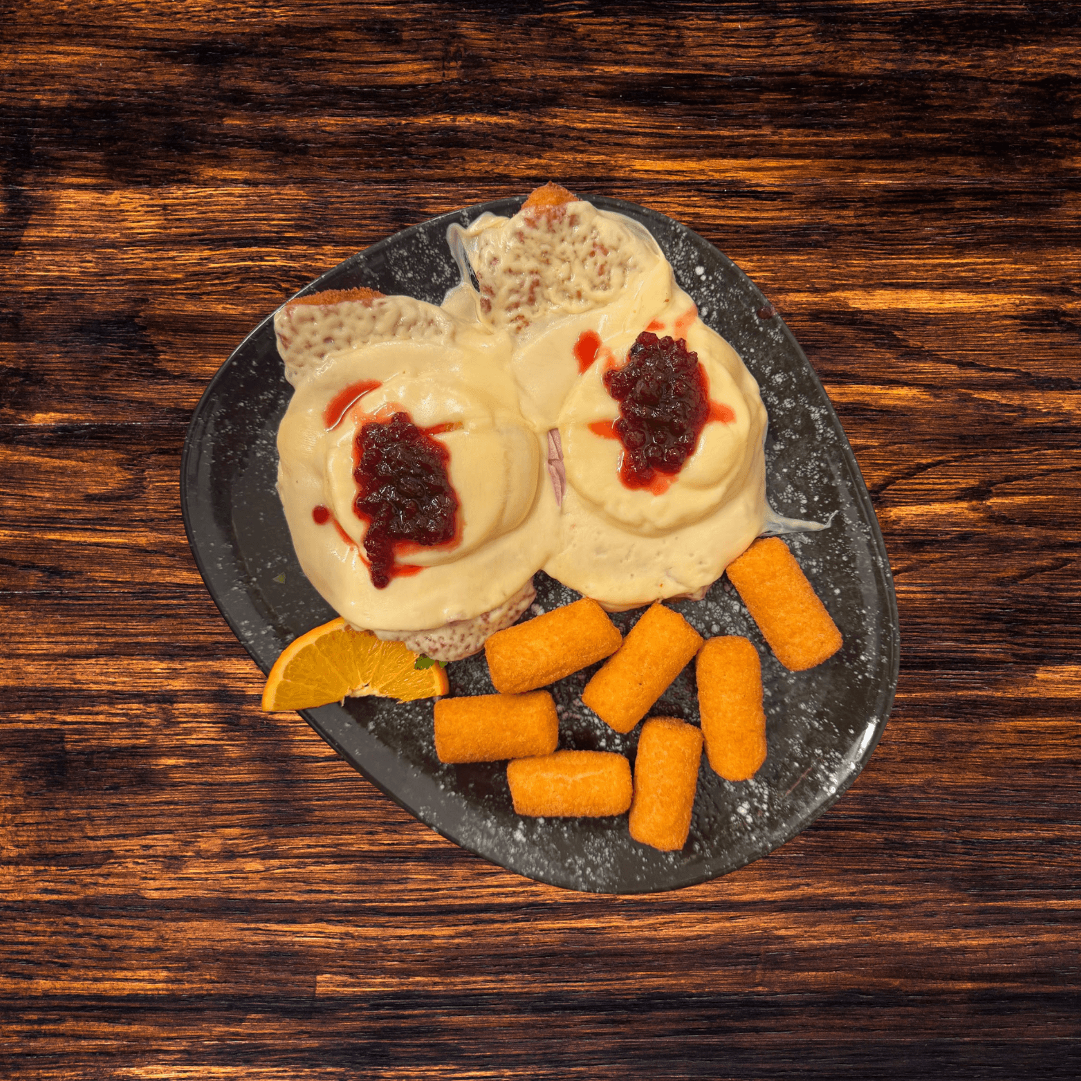 Schnitzel Hawaii mit Kroketten Merscheider Schützenhaus