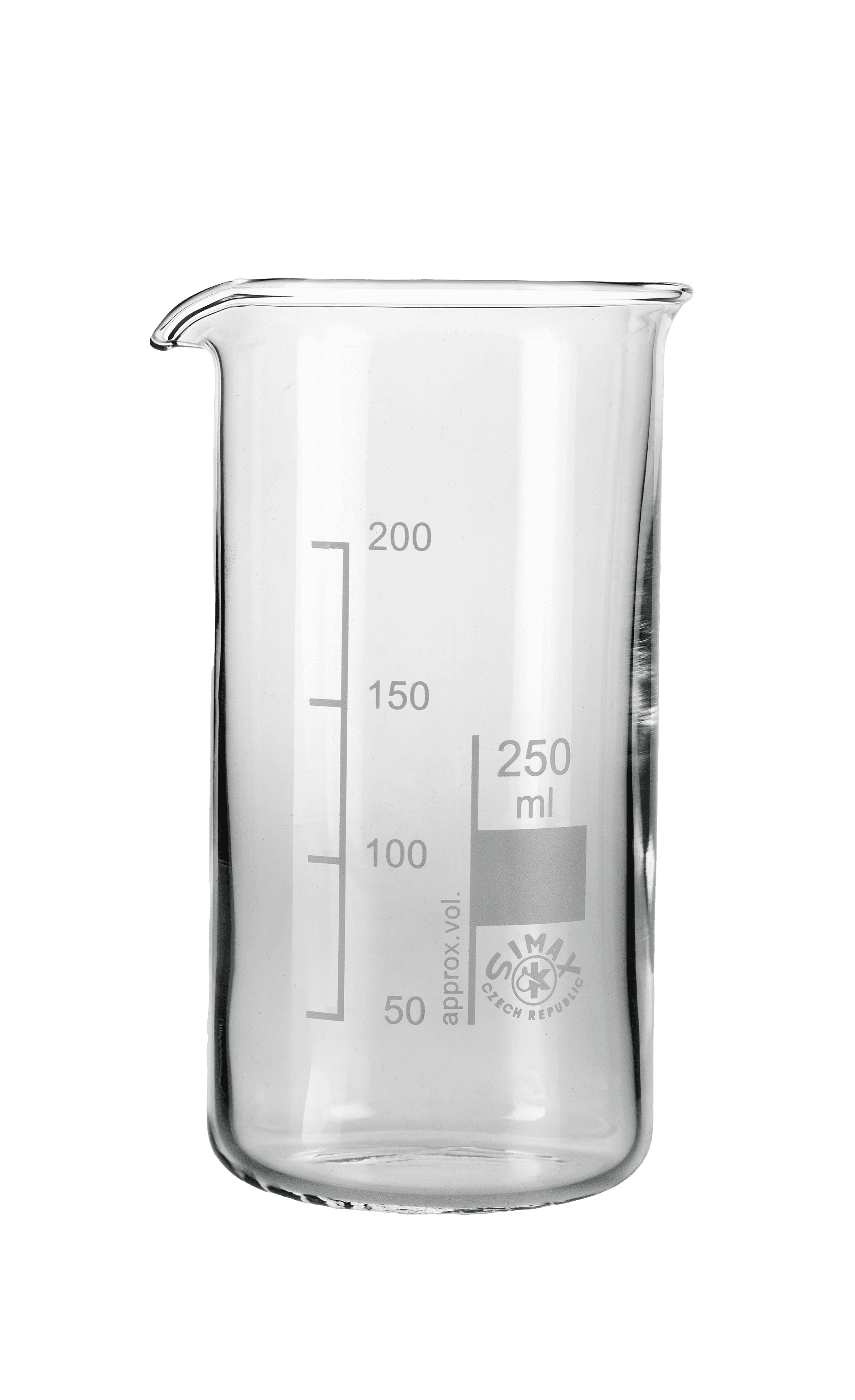 Measuring cylinder in glass