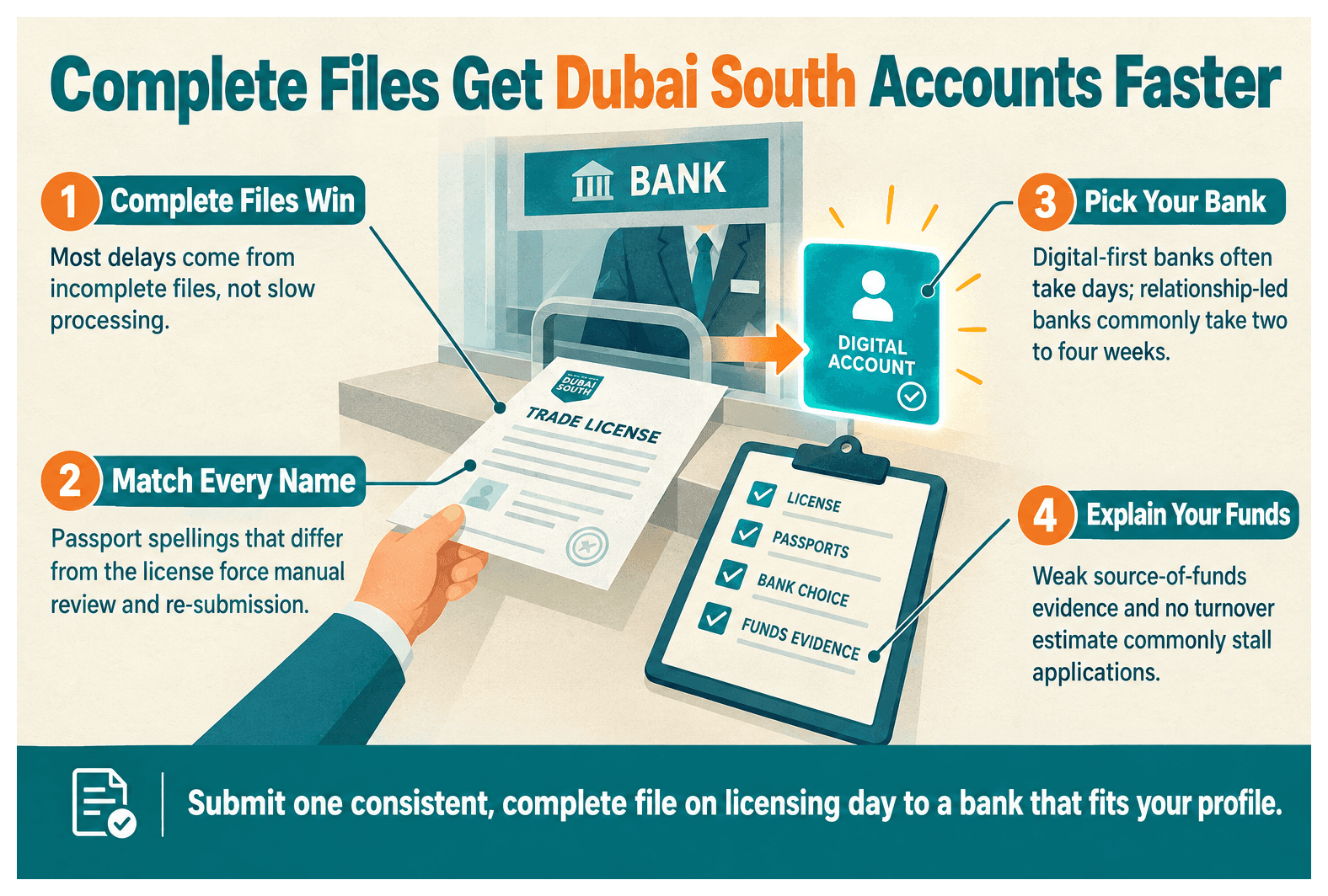 Infographic: How to Expedite a Dubai South Corporate Bank Account Application
