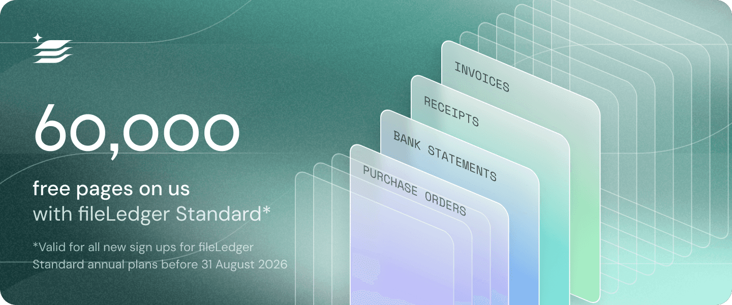 60,000 free pages on us with fileLedger Standard