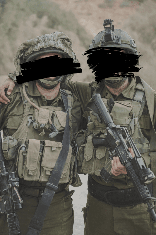 soldiers smiling for camera