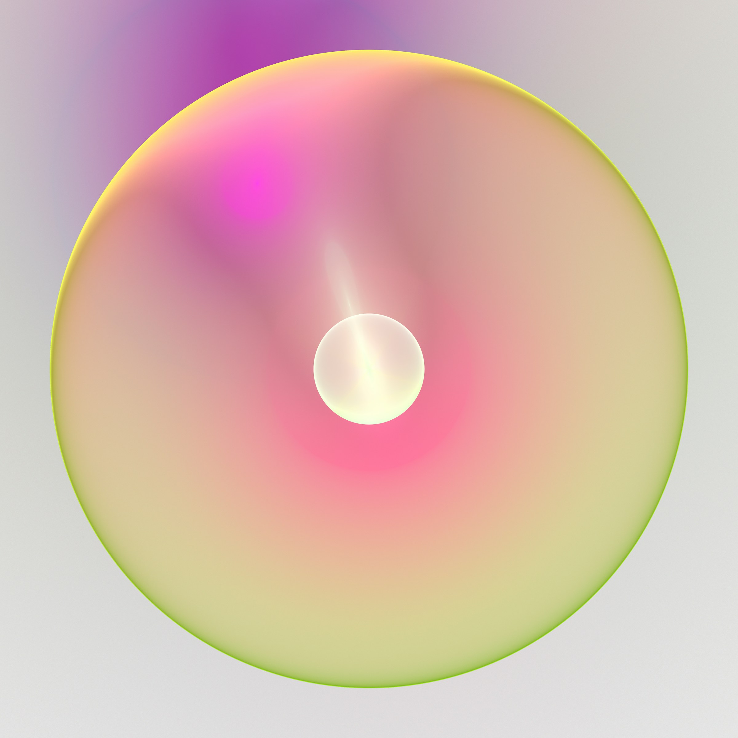 Holographic disc on lilac