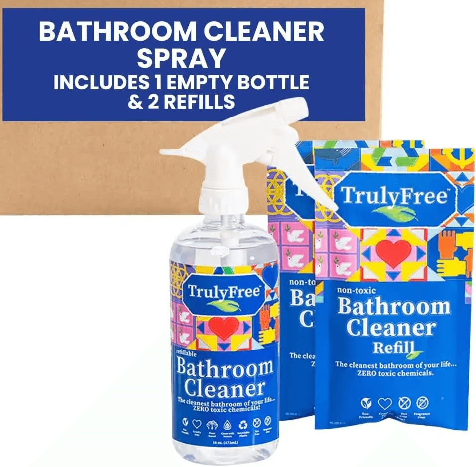 Truly Free Bathroom Cleaner and Refill Powder Pouches