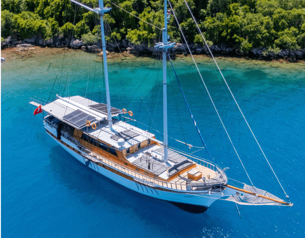 Tall sandstone formations glowing under the desert sun.