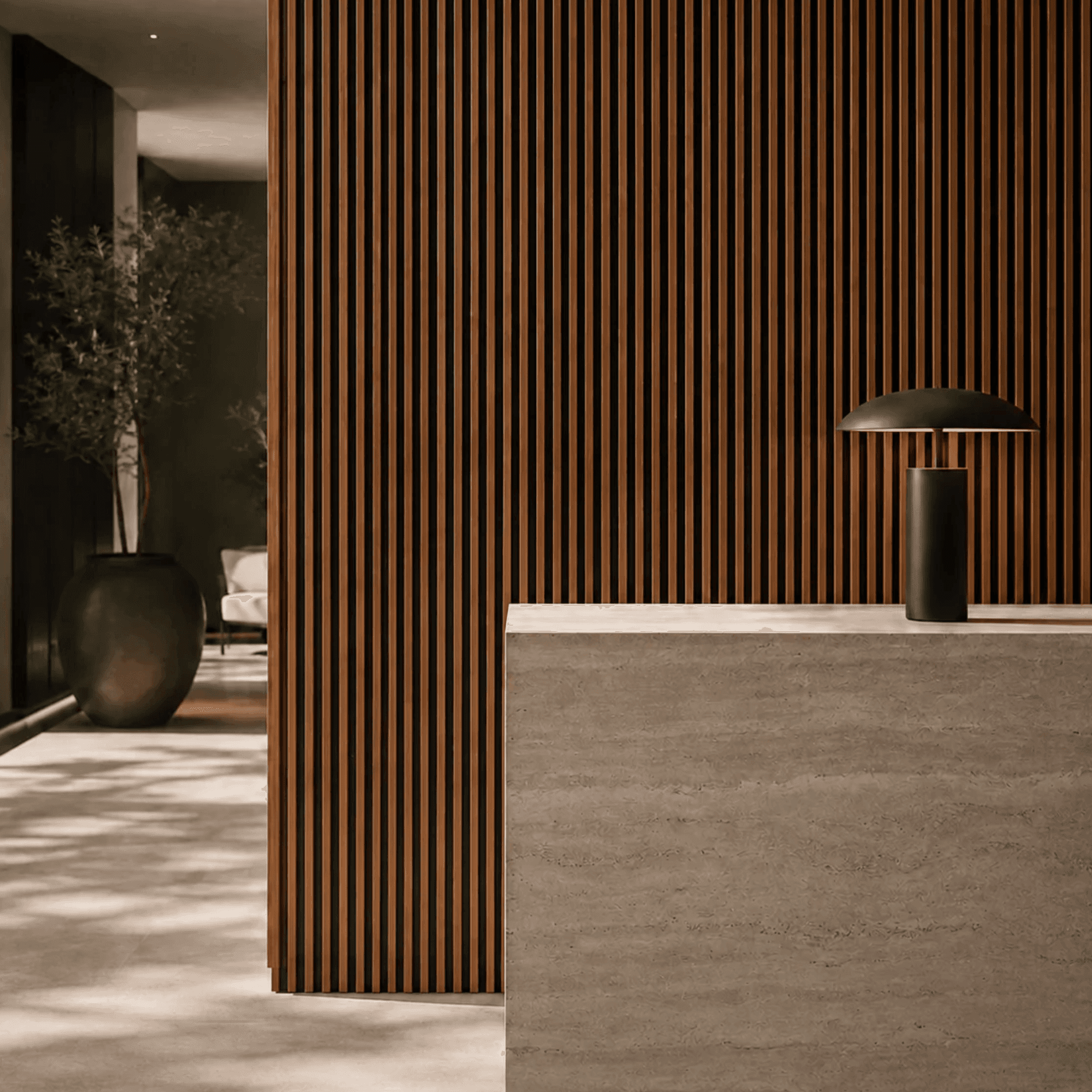 WPC Wall Panel Interior Nogal Fondo Negro - SRJ Tu Hogar