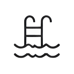 swimmingm pool access line icon