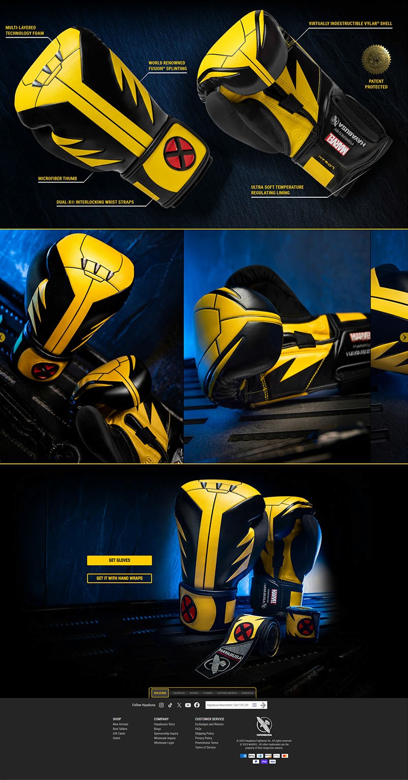 Marvel Wolverine boxing glove landing page part 2