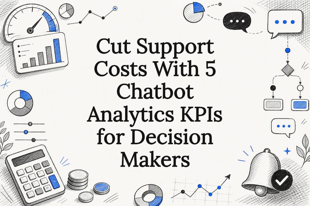 Hand-drawn chatbot analytics title card