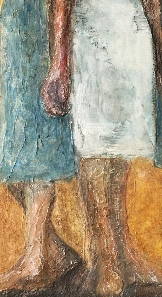 Goddess 1988. Mixed media on compressed wood. by Barbara Walker.