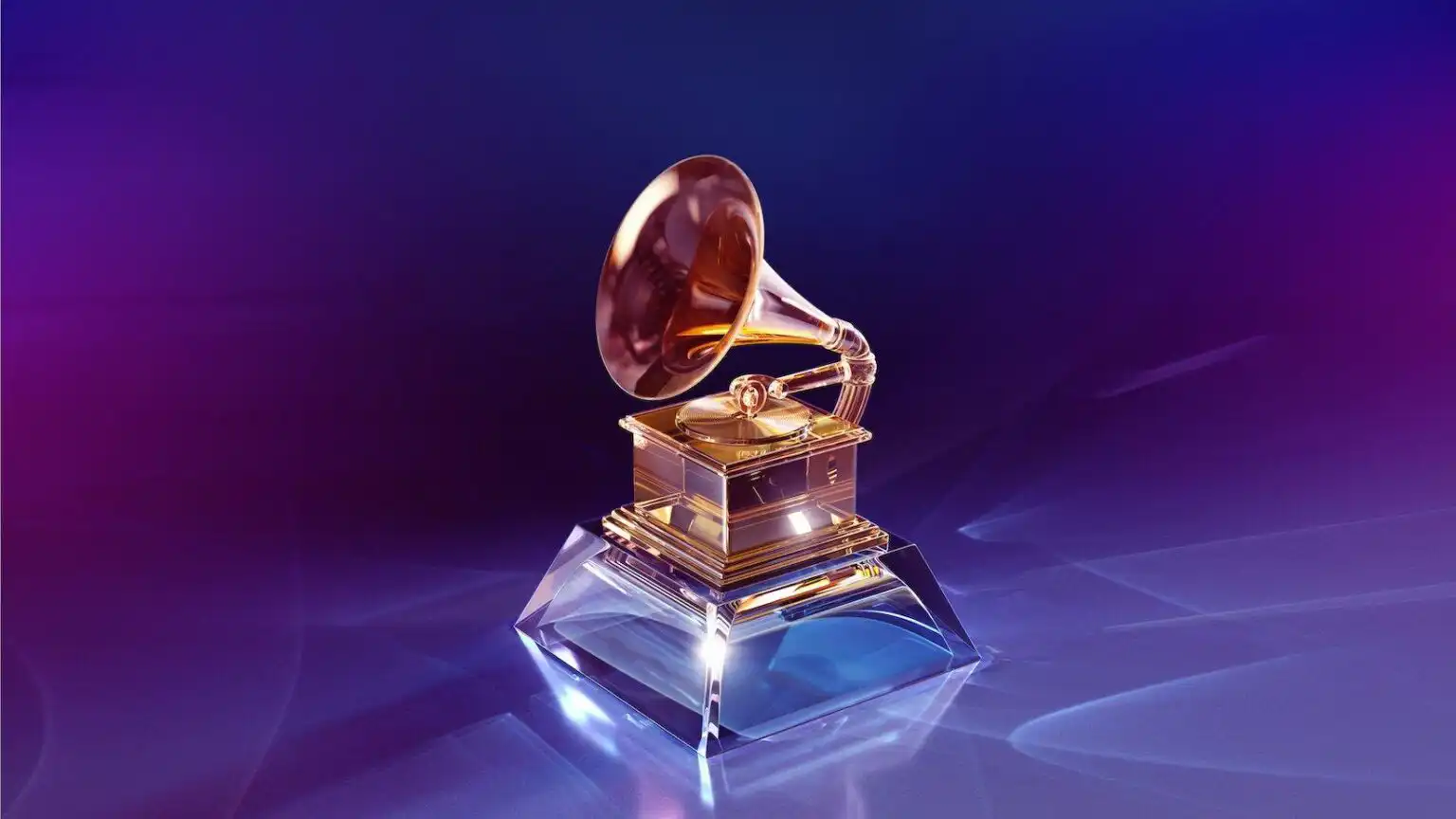 an award shaped like an old phonograph