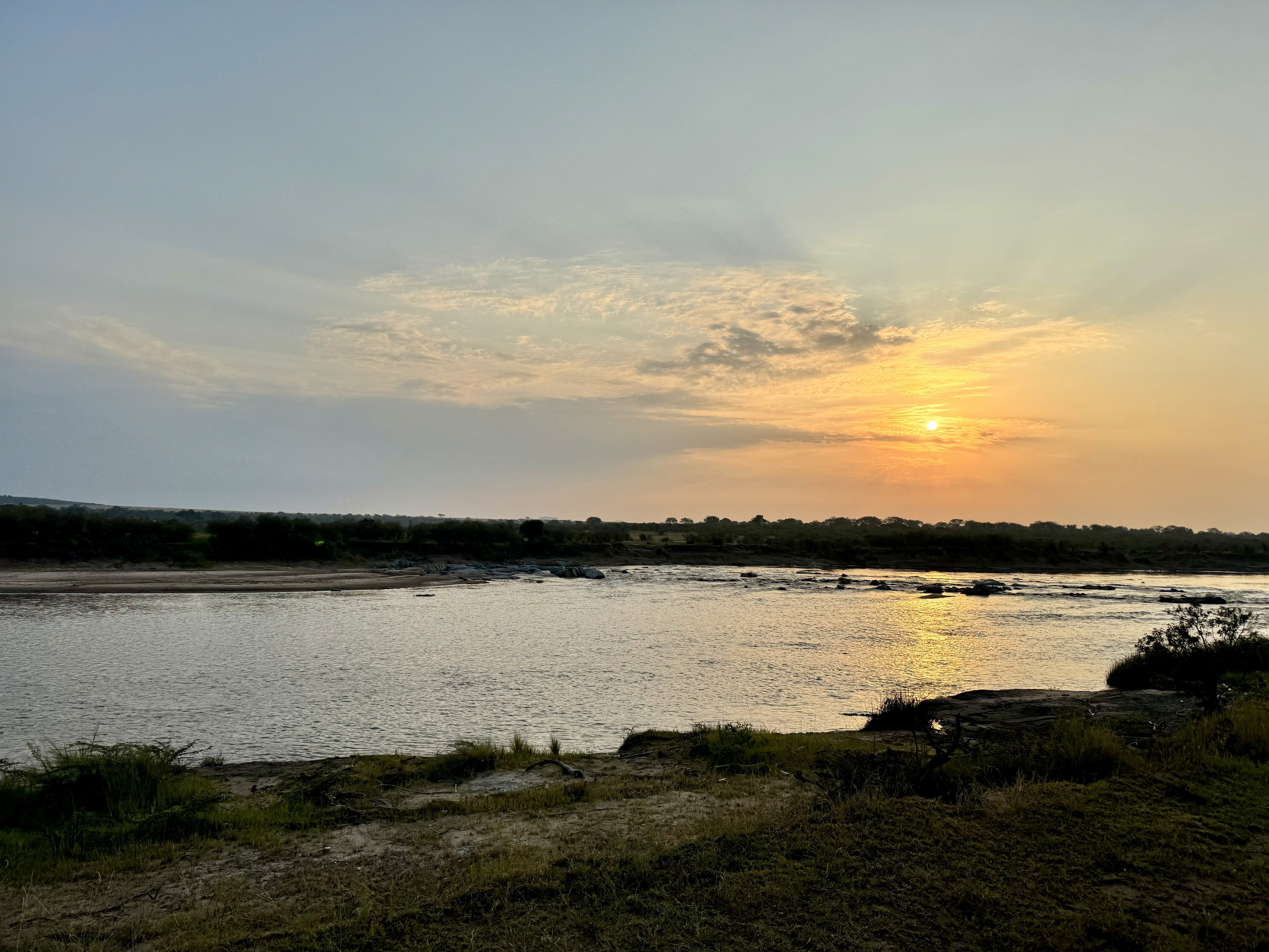 The Mara river at sunset.