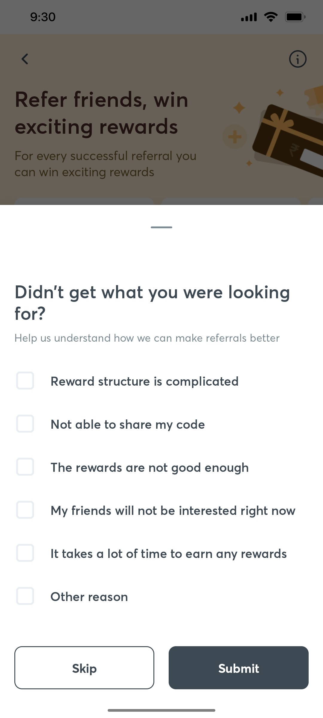 Unacademy Submit Screen