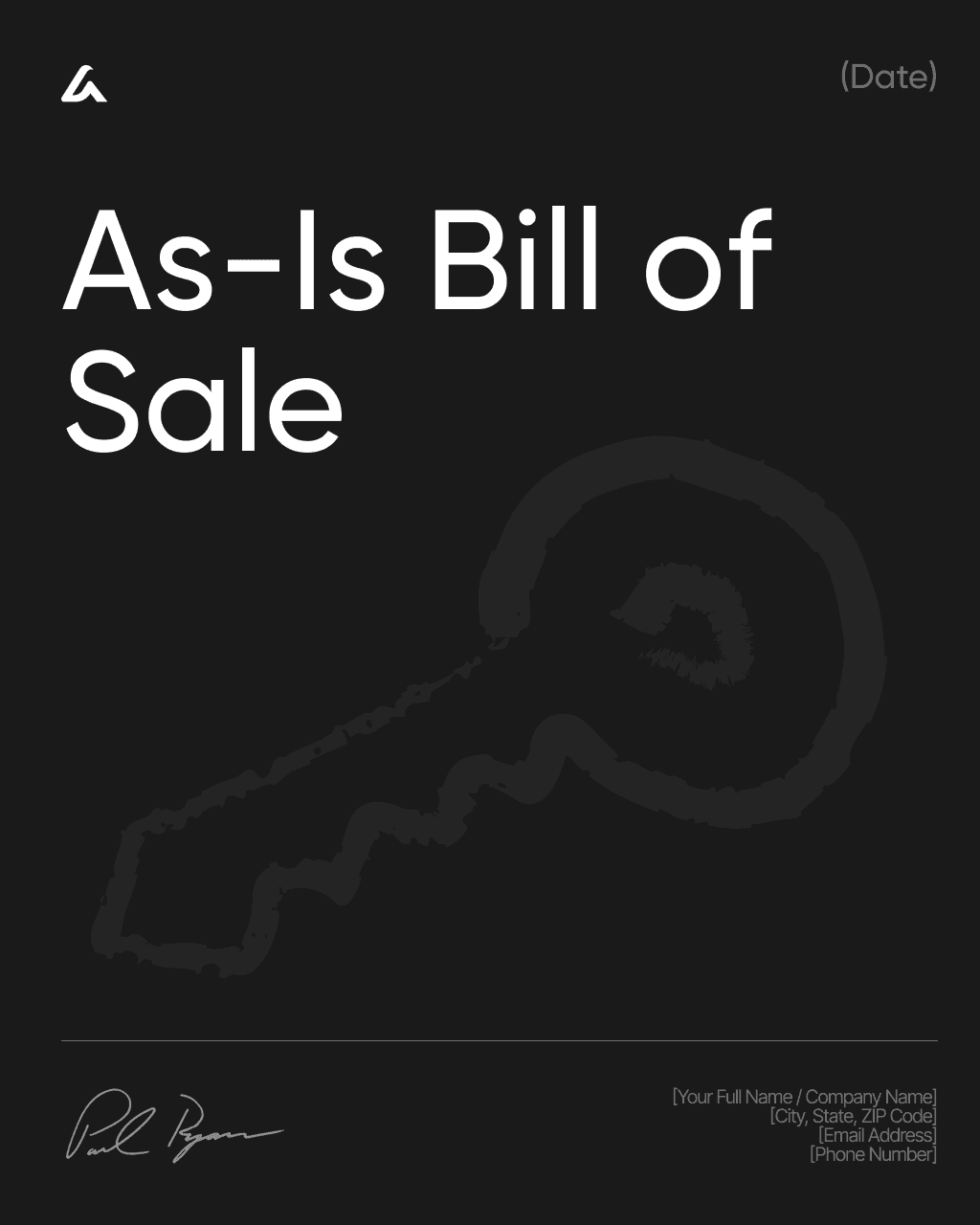 As-Is Bill of Sale