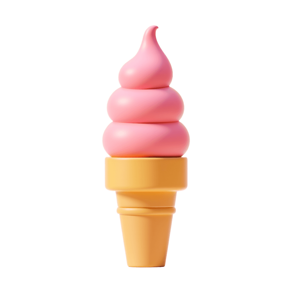 3d icon of icecream generated by oven ai free