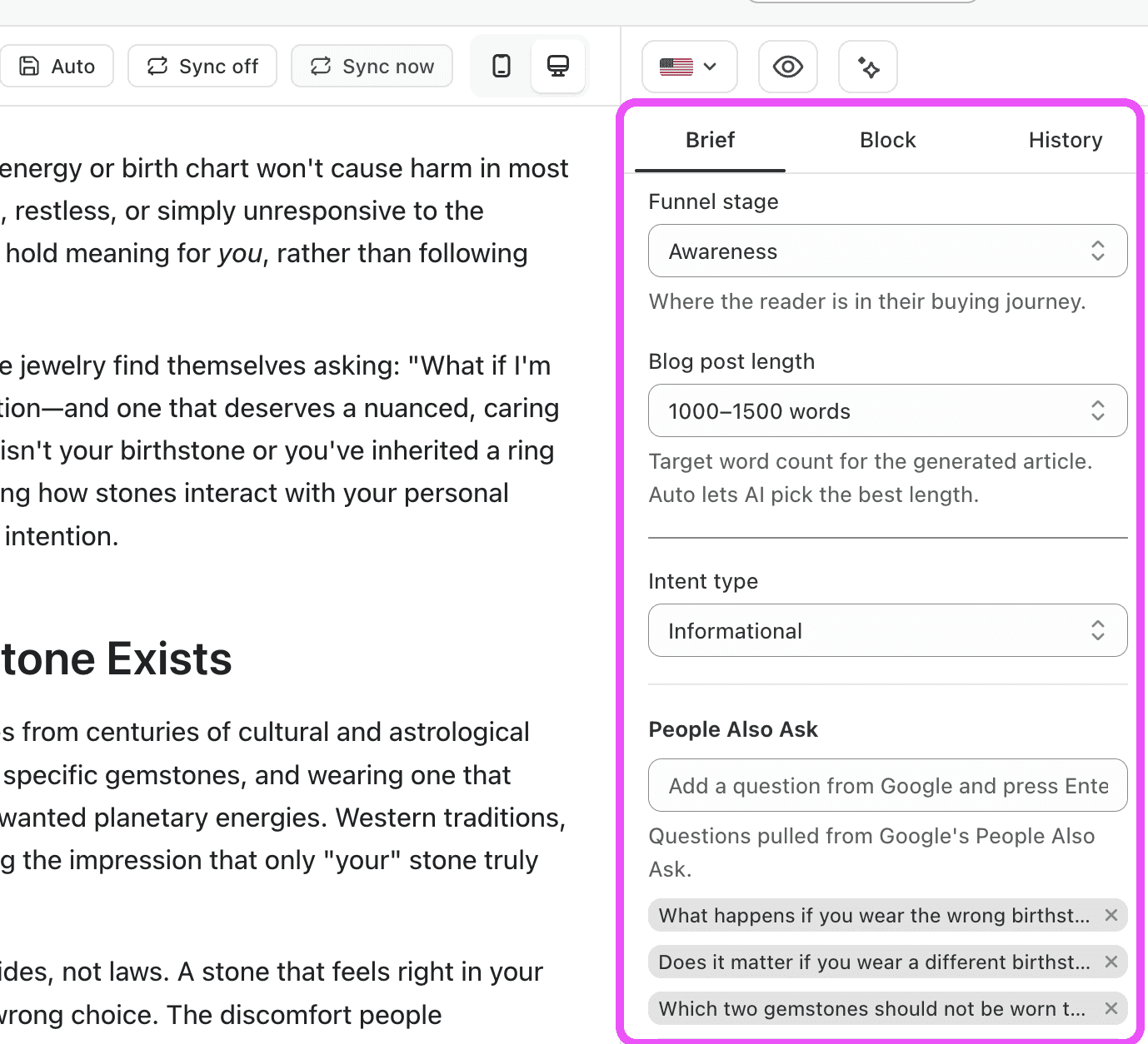 shopify ai blog agent: content briefs