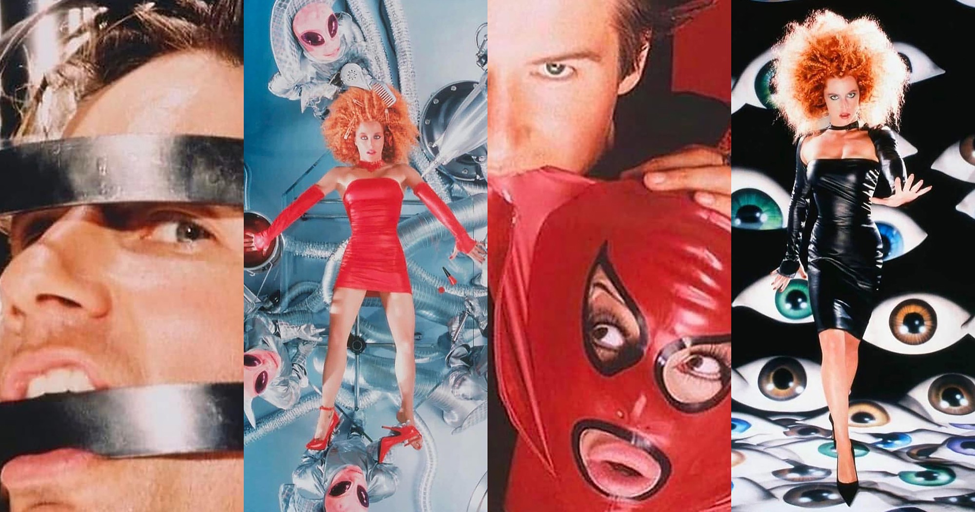 A montage of photos by David LaChappelle from a 90's X-Files promo photoshoot