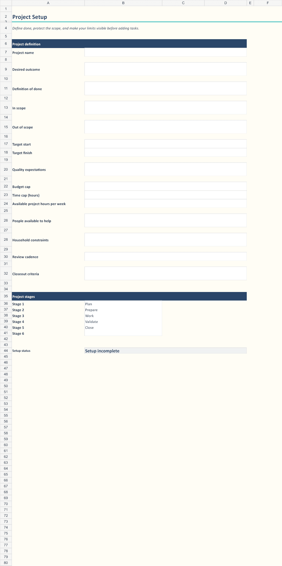 Home Project Setup product preview