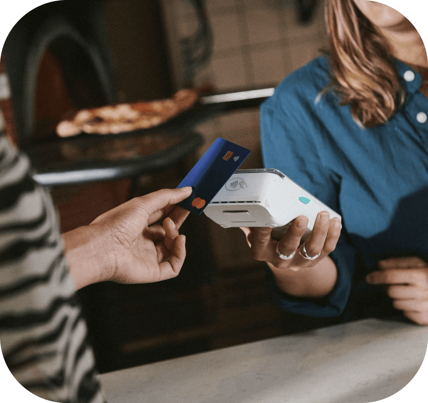 DOJO Payment Terminal in a shop being used