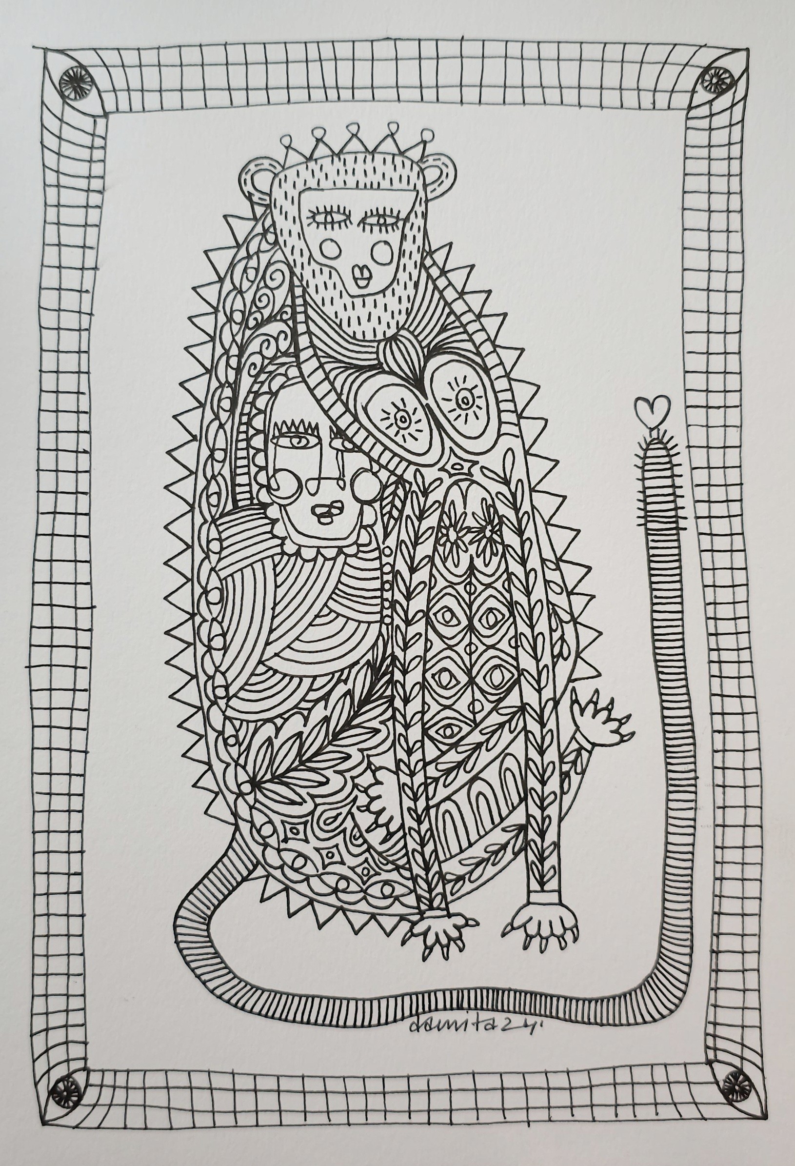 herd of sheep on road painting