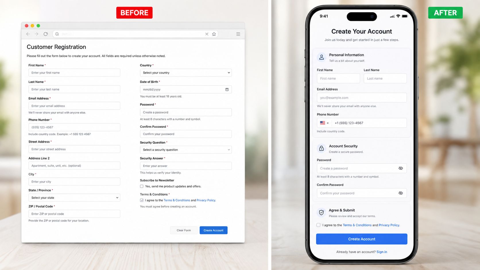 Screenshot from https://example.com/screenshots/form-layout-before-after.png
