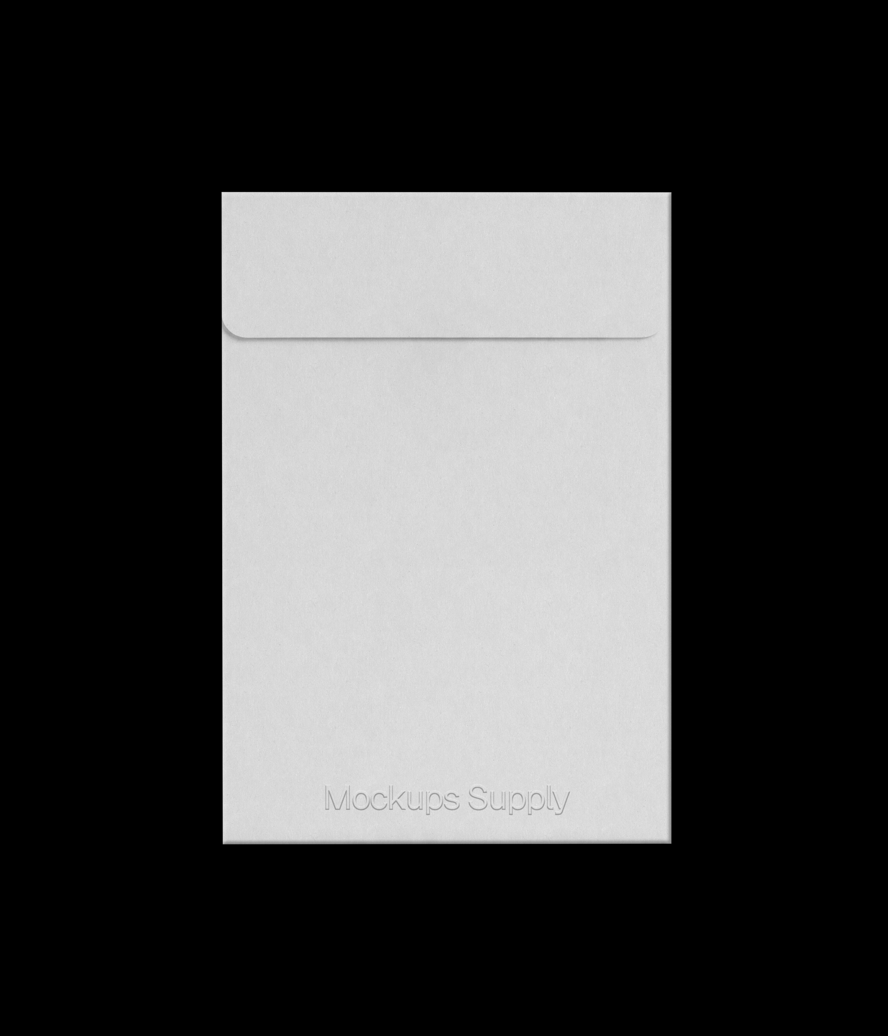 Envelope mockup with embossed text effect on Mockups Supply