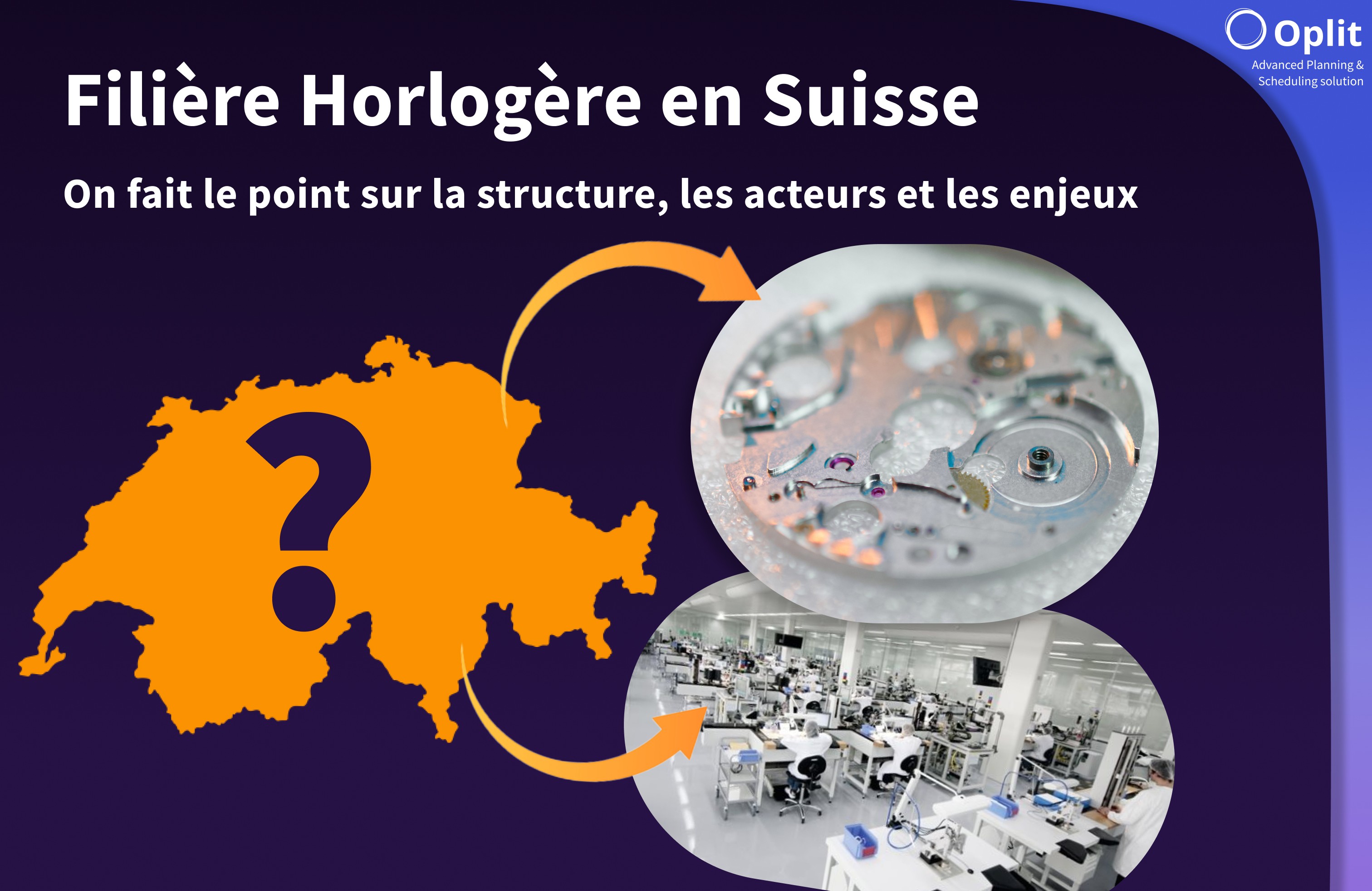 Atelier de production horlogère dans l'Arc jurassien suisse avec horlogers travaillant sur des mouvements mécaniques de montres de luxe