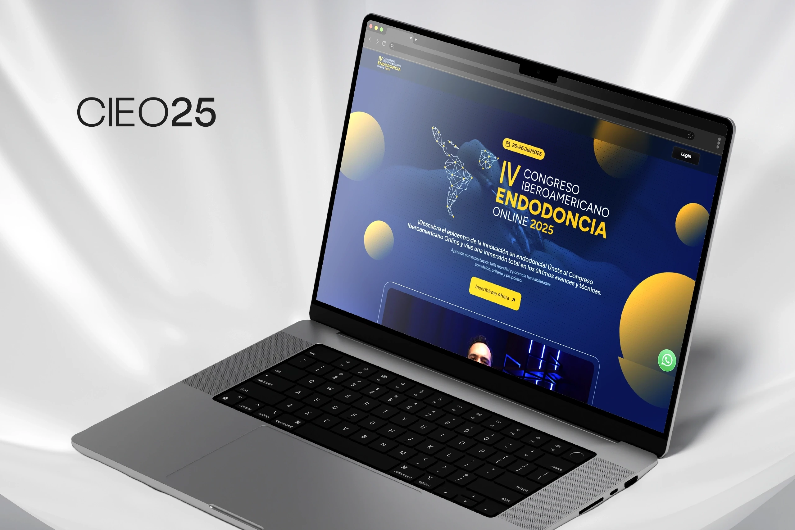 A mockup of a Macbook placed on a table