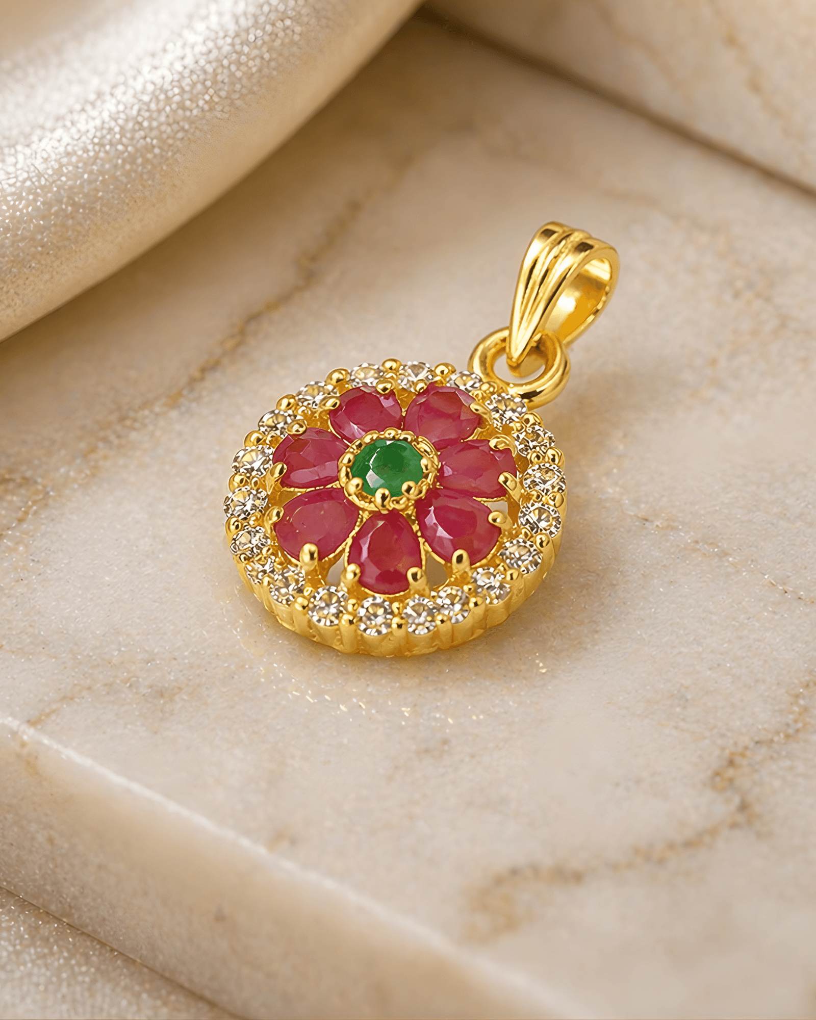 Subtly colored pendant