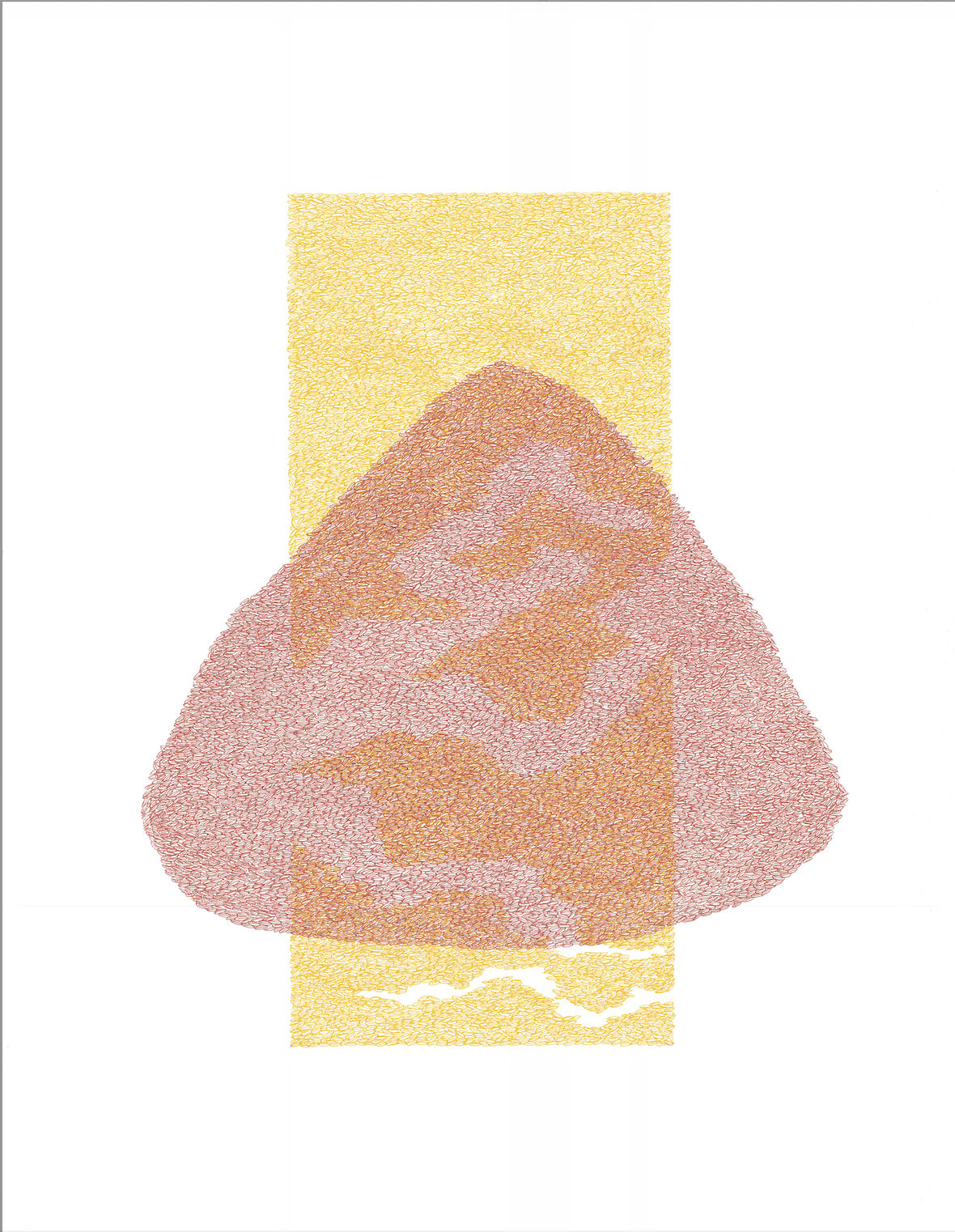 herd of sheep on road painting