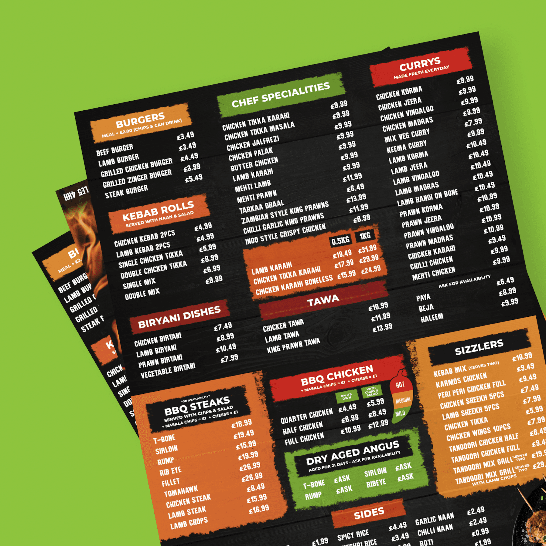 The Braai Master Menu Redesign