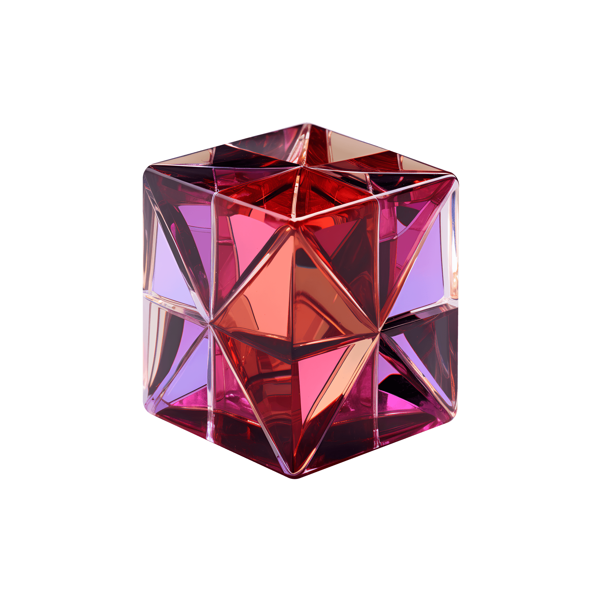 Glowing 3D Render Cube