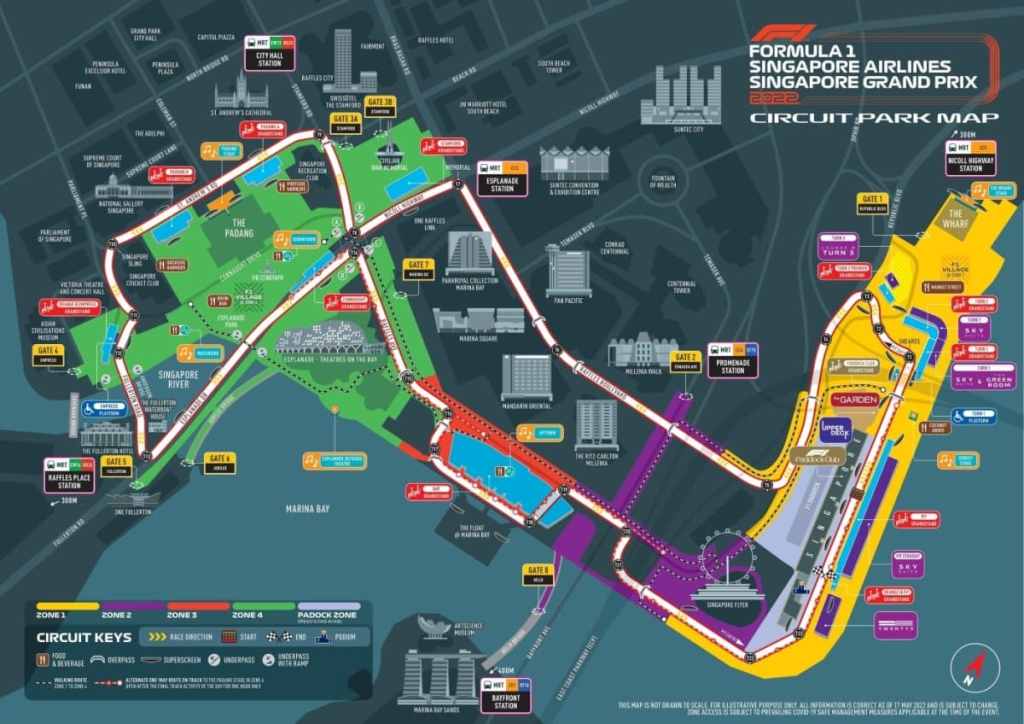 F1 Singapore circuit map