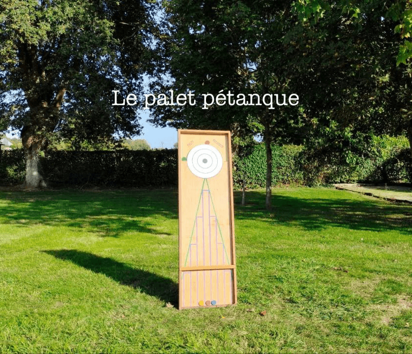 Jeu en bois le palet pétanque