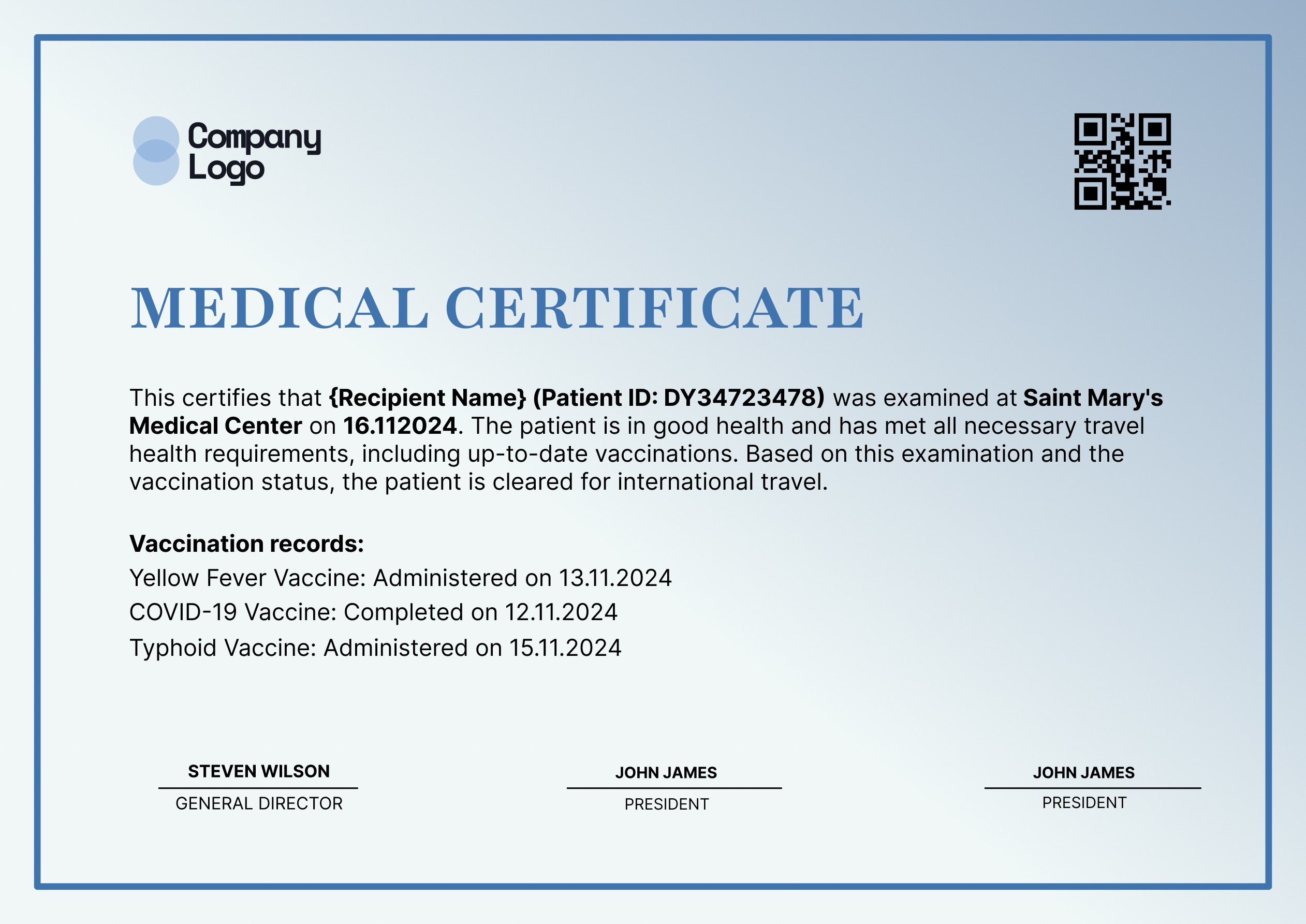 Wauld - Simple and crisp Medical Certificate Template