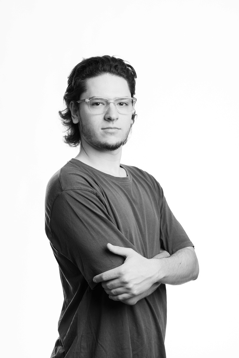 Slanter's black & white portrait