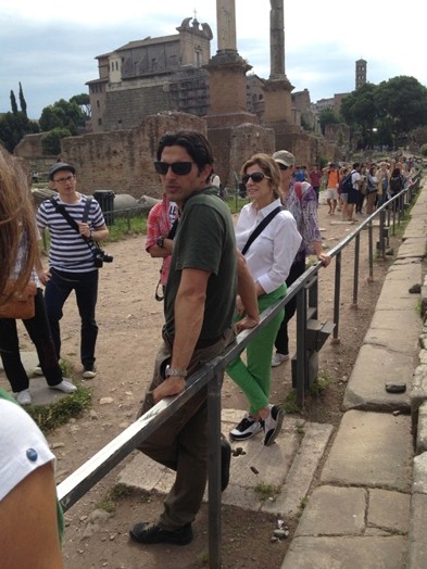 man with the sunglasses with the group