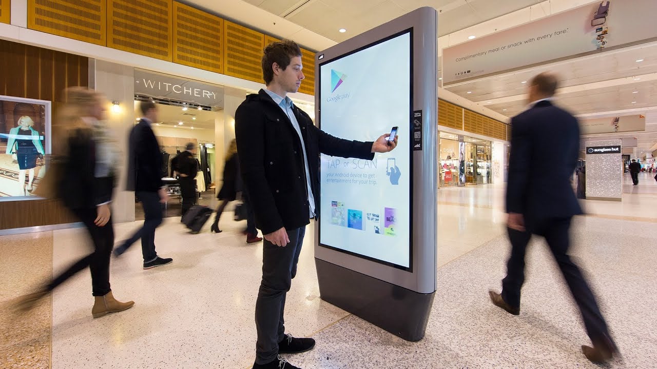 Google Play Digital Out of Home Airport Advertising